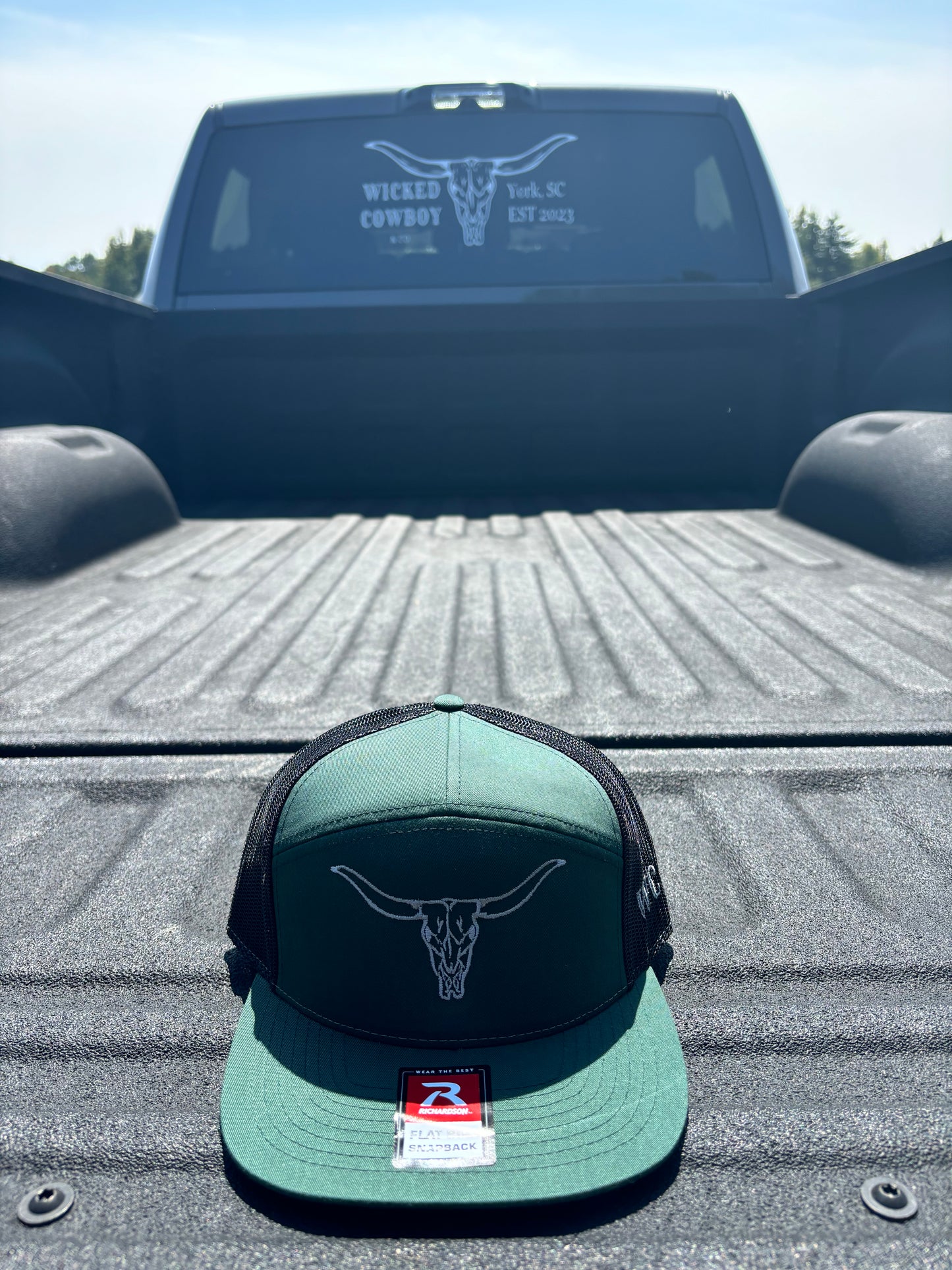 Wicked Cowboy Flatbill Longhorn Hat