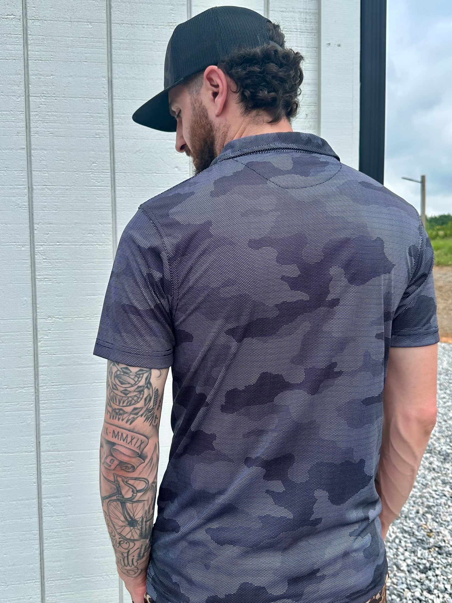 WC Horseshoe Skull Camo Polo