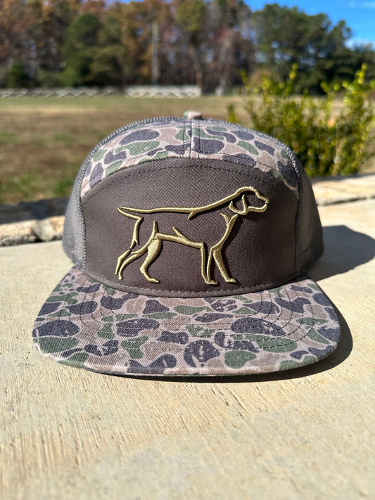 Backwoods Camo 7-Panel Puff Dog Hat