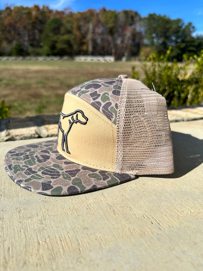 Backwoods Camo 7-Panel Puff Dog Hat