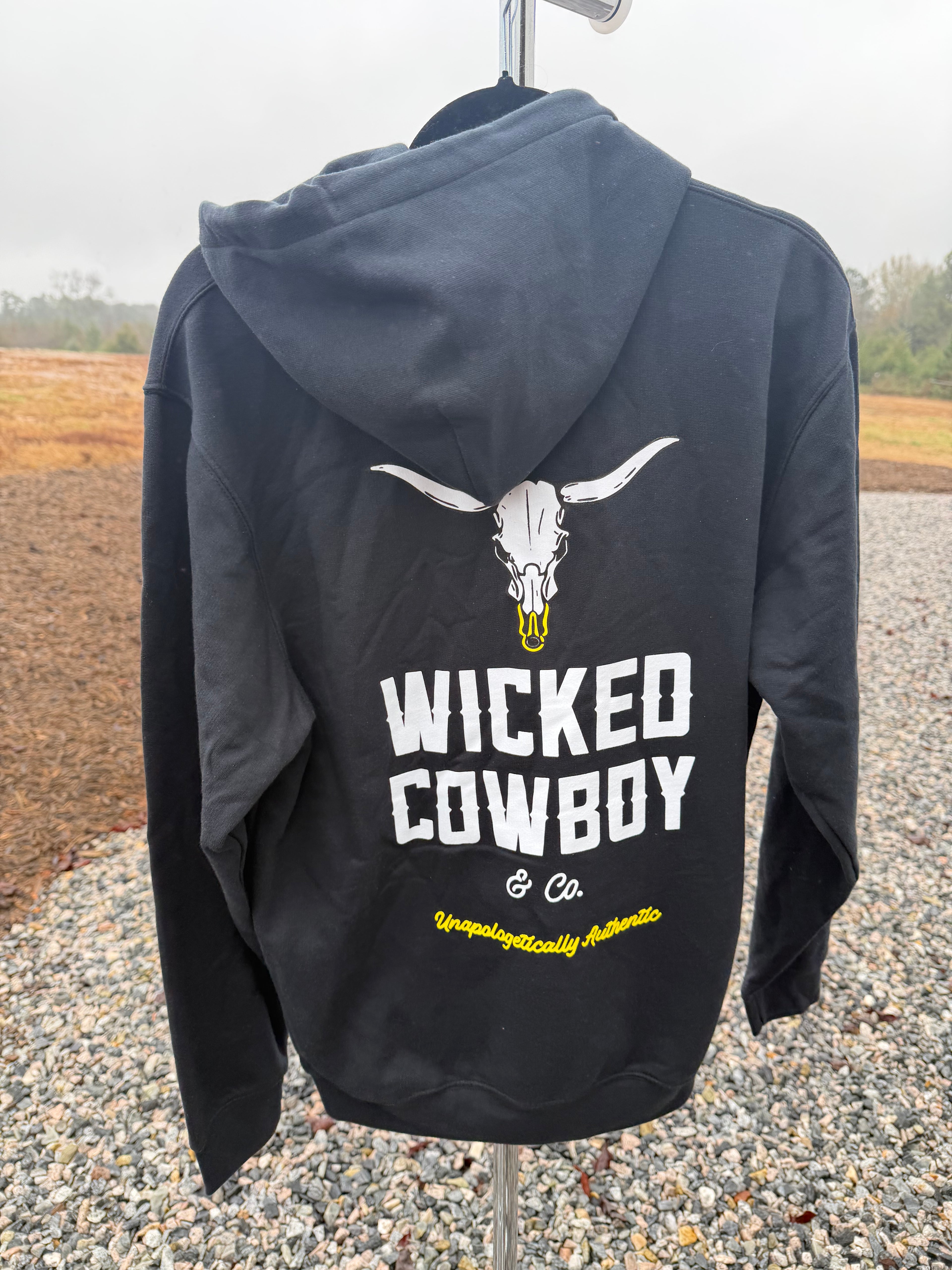 Wicked Cowboy Logo Hoodie (Black)