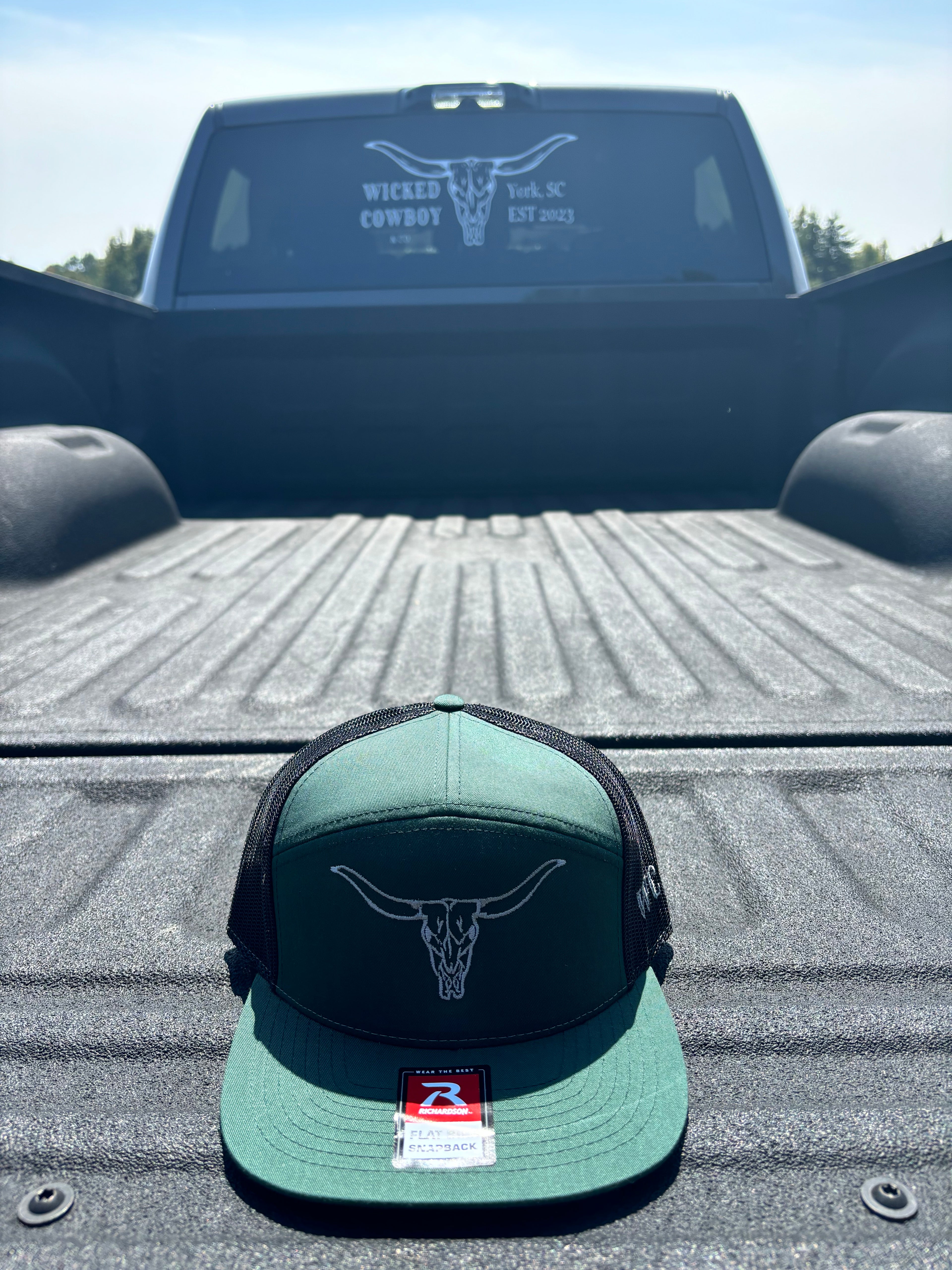 Wicked Cowboy Flatbill Longhorn Hat