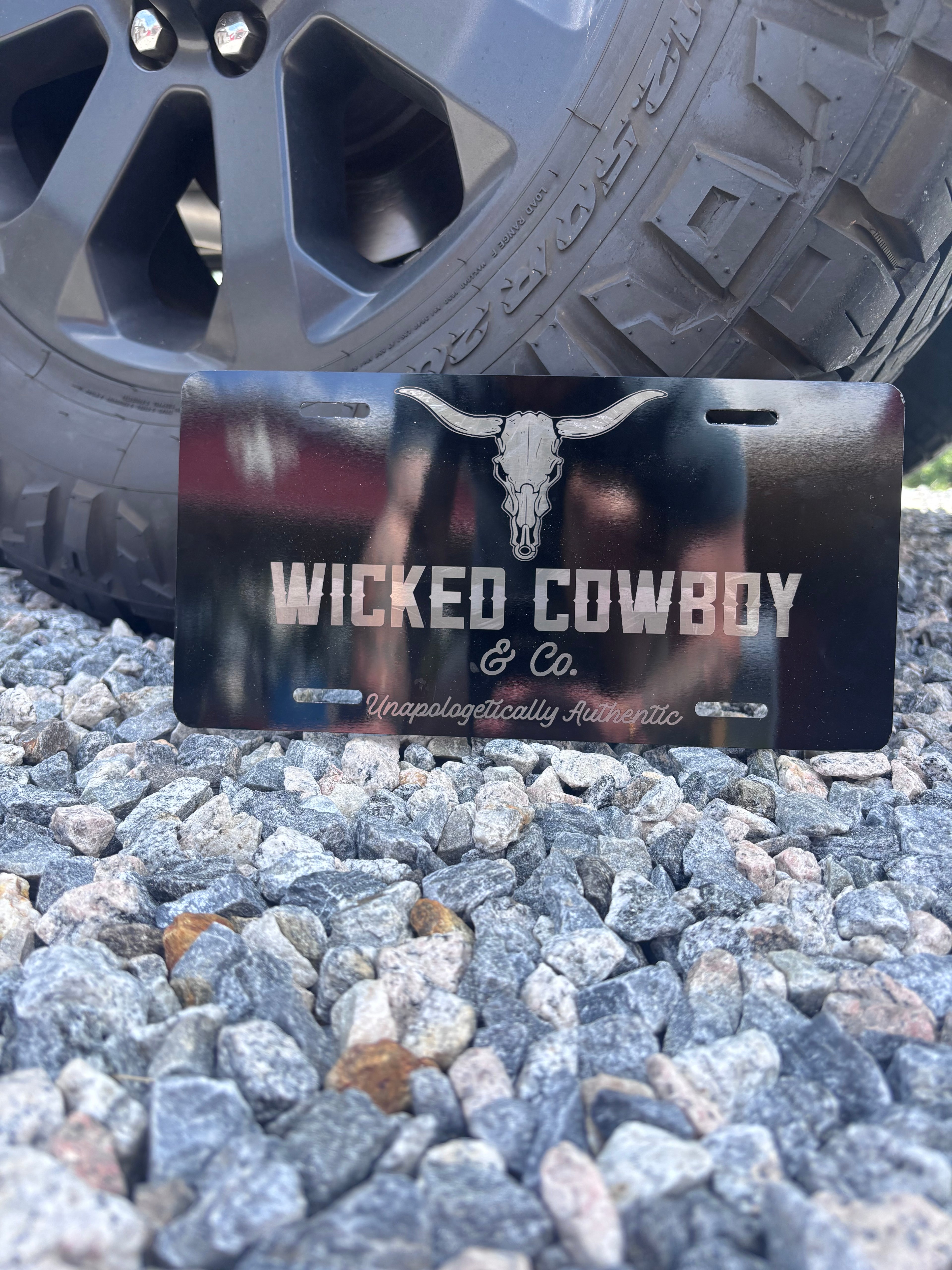 Wicked Cowboy License Plate