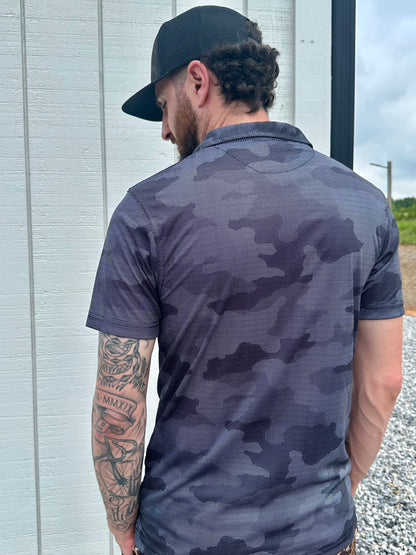 WC Horseshoe Skull Camo Polo