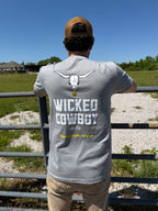 Wicked Cowboy Logo T-Shirt (Gray)