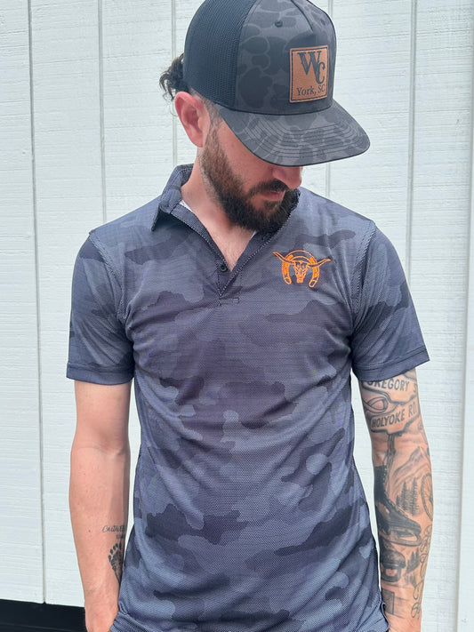 WC Horseshoe Skull Camo Polo
