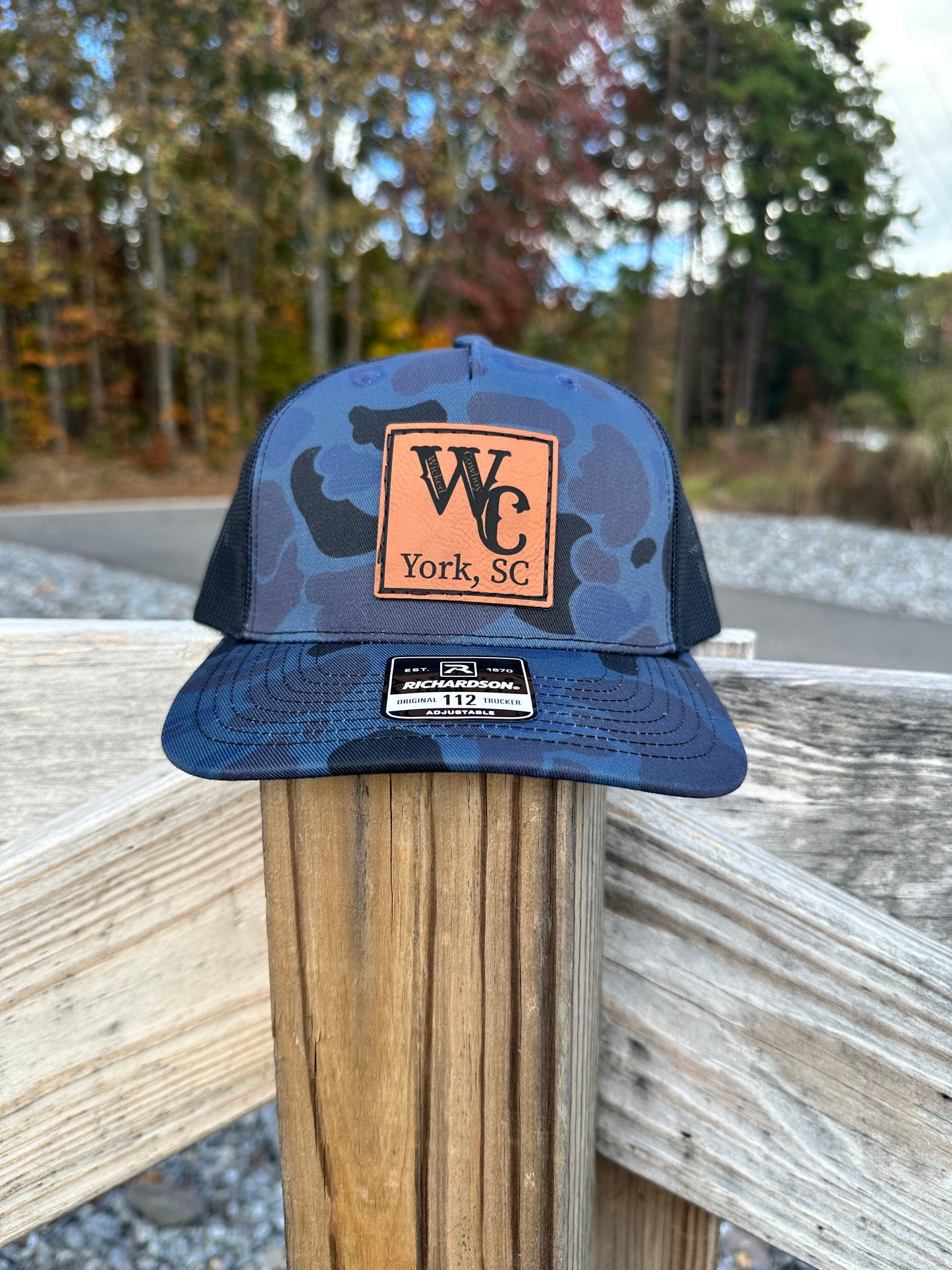 Wicked Cowboy Duck Camo - Leather Patch