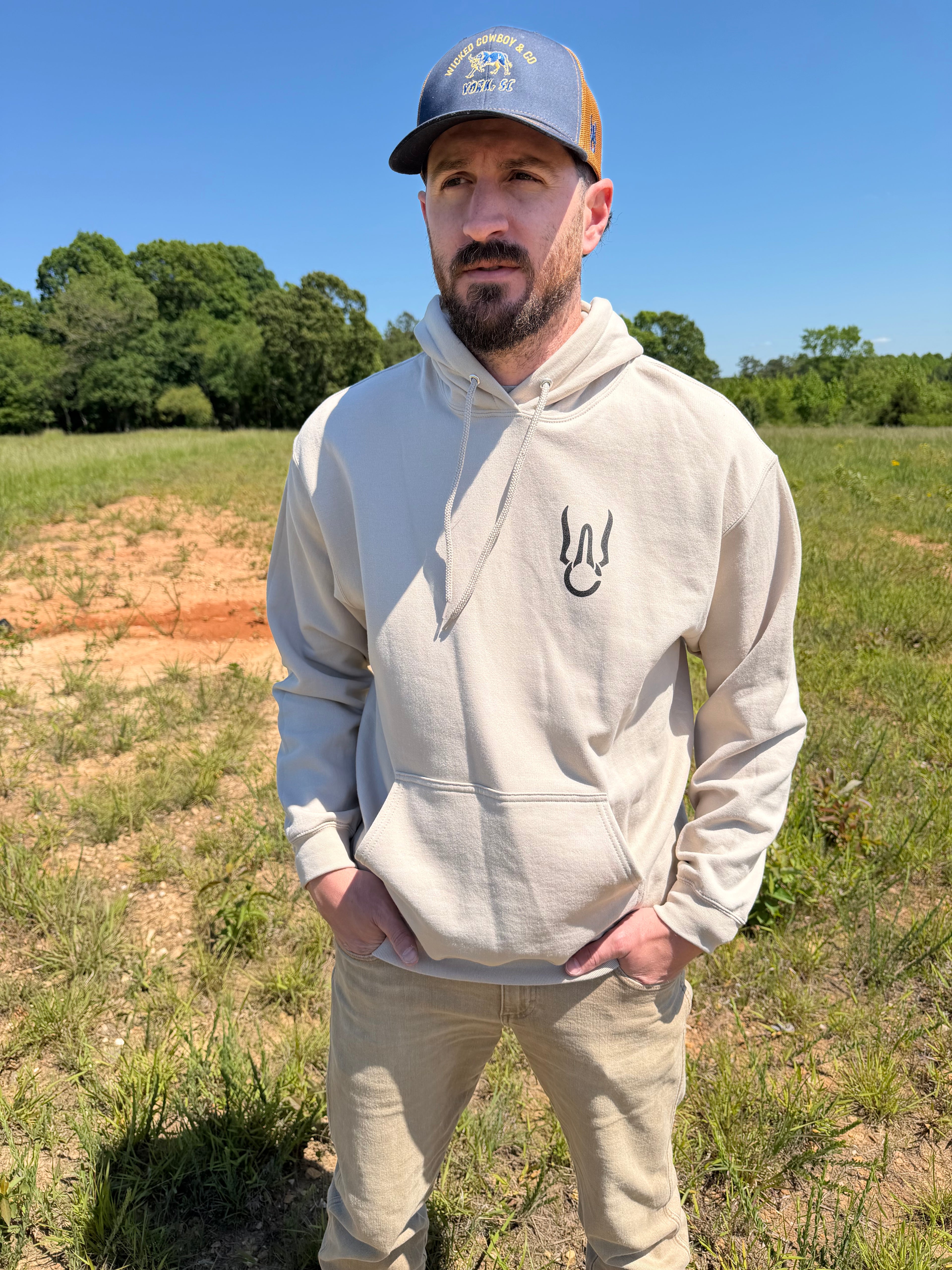 Wicked Cowboy Logo Hoodie (Sand)