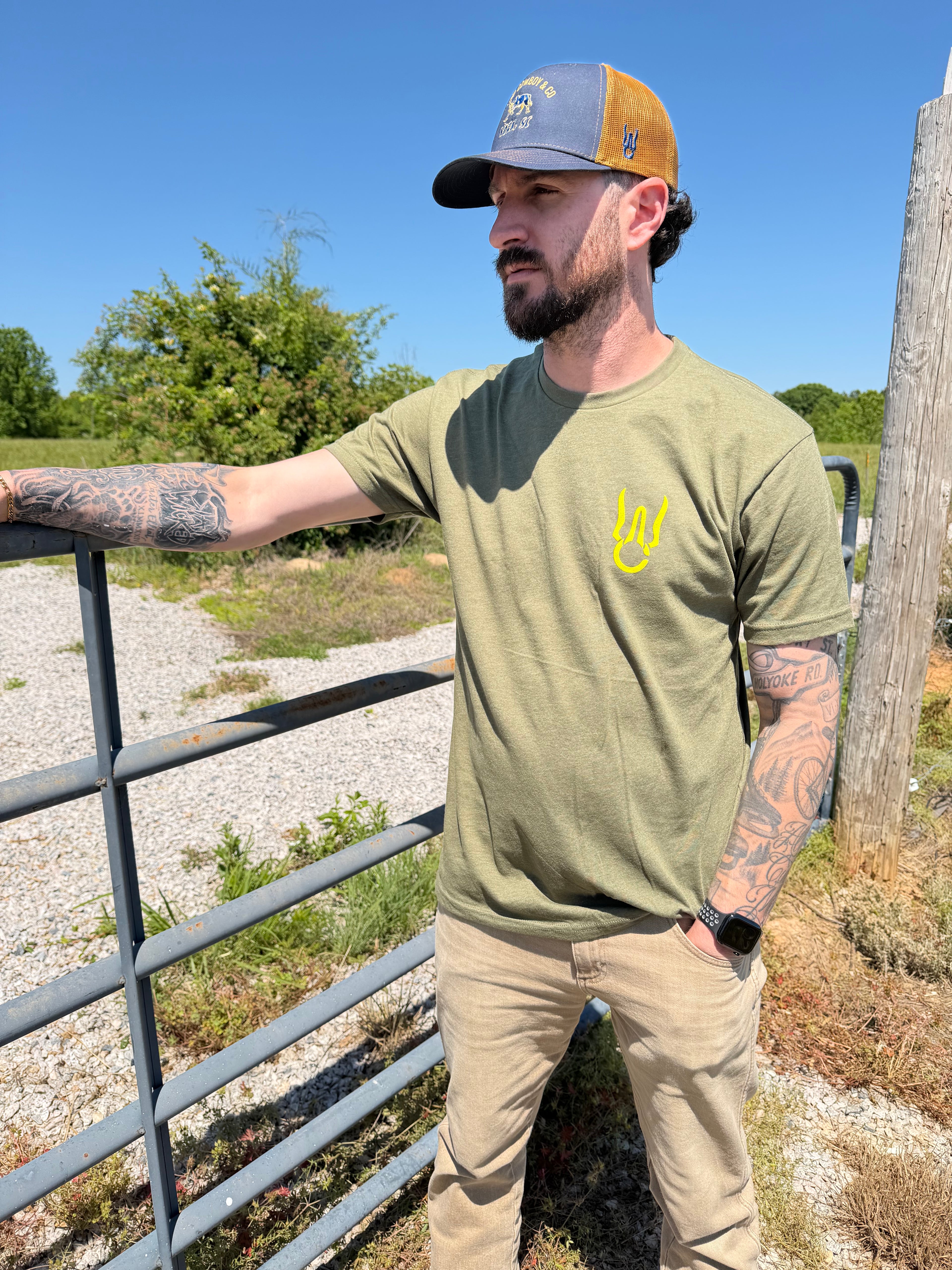 Wicked Cowboy Logo T-Shirt (Green)