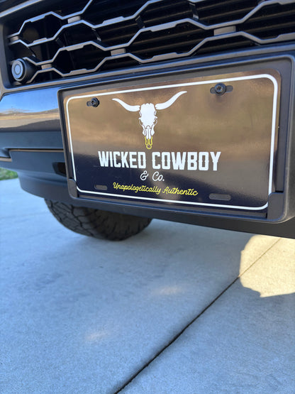 Wicked Cowboy License Plate