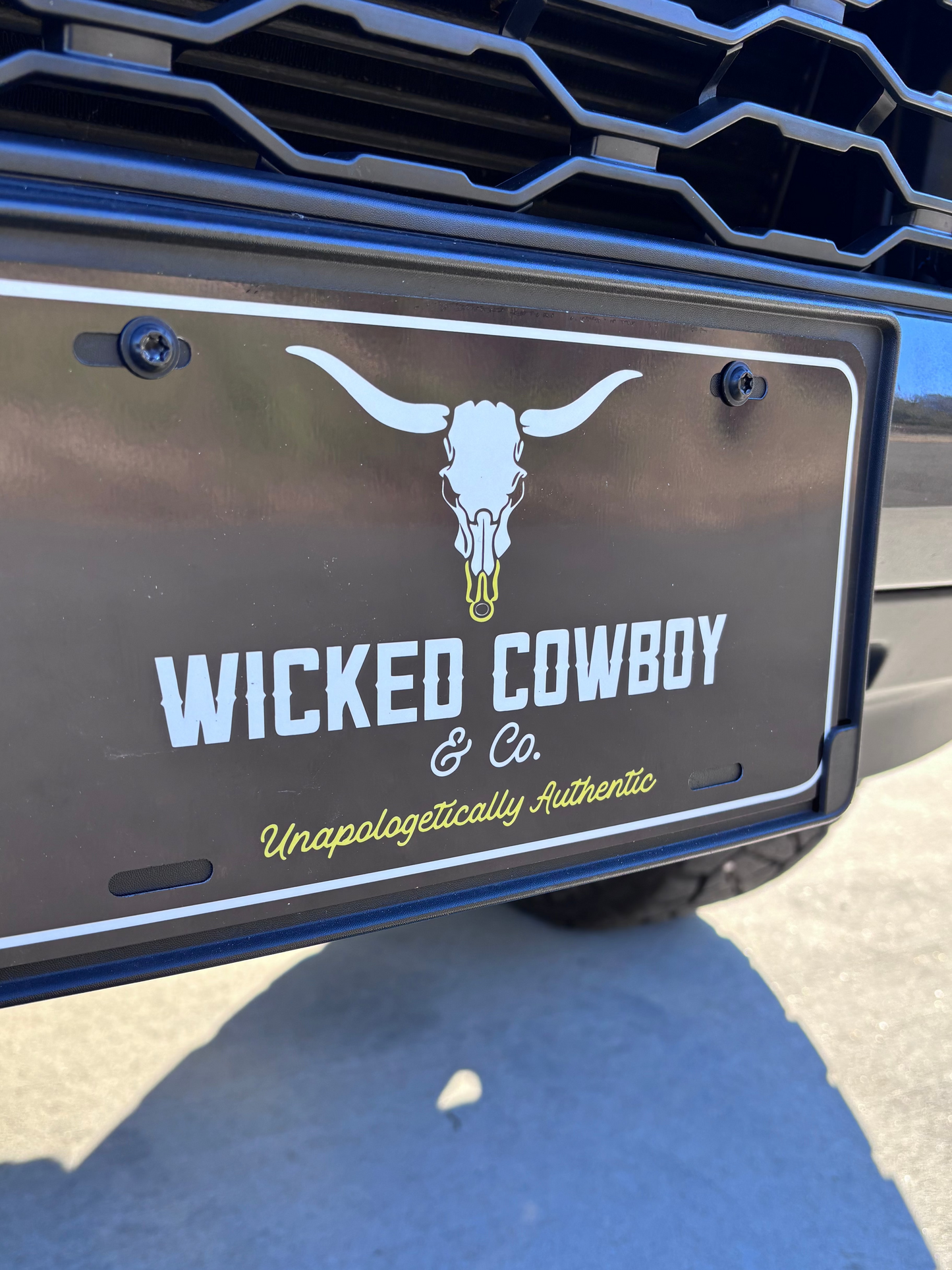 Wicked Cowboy License Plate