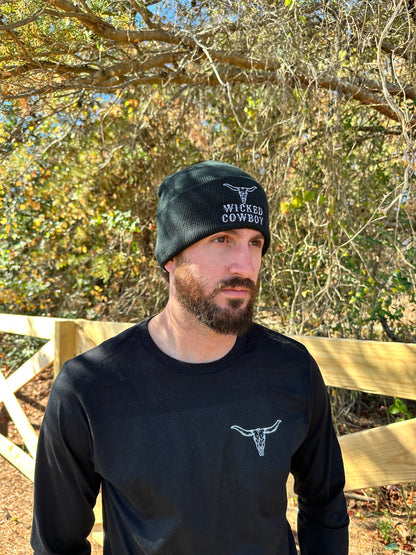 Wicked Cowboy Beanie - Black