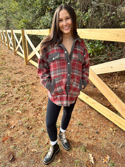 Up in the Mountains Plaid Shacket