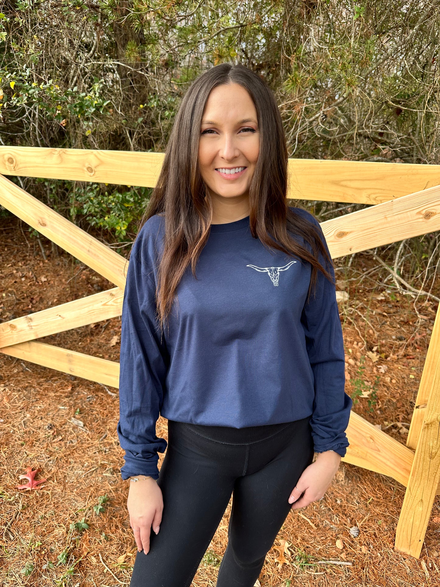 Wicked Cowboy Long Sleeve Shirt - Navy Blue