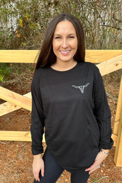 Wicked Cowboy Long Sleeve Shirt - Black