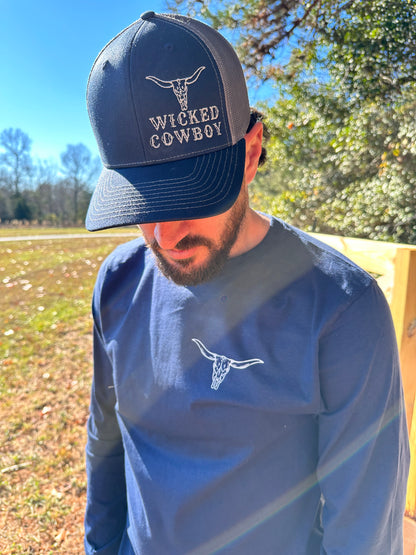 Wicked Cowboy Original Hat - Navy Blue / Charcoal