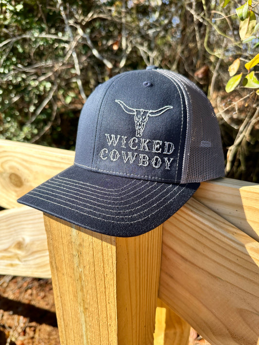 Wicked Cowboy Original Hat - Navy Blue / Charcoal